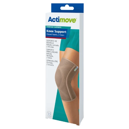 Actimove Everyday Supports, kniestabilisatiebrace, met ingebouwde knieschijf en 2 baleinen, beige, maat M