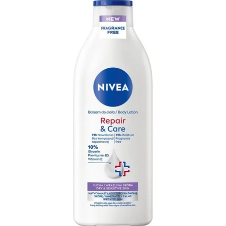 Nivea Repair & Care, lait corporel régénérant, peaux sèches et très sèches, 400 ml