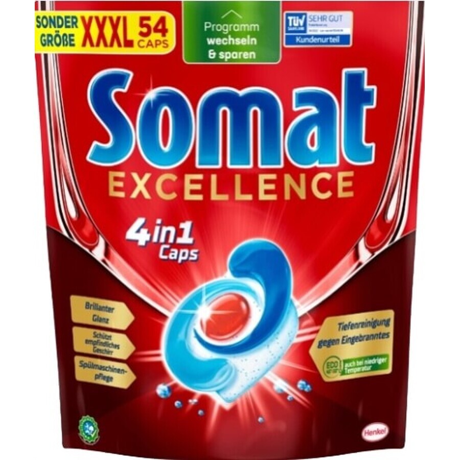 Somat Excellence 4en1 Comprimidos para lavavajillas 54 unidades, 934,2 g