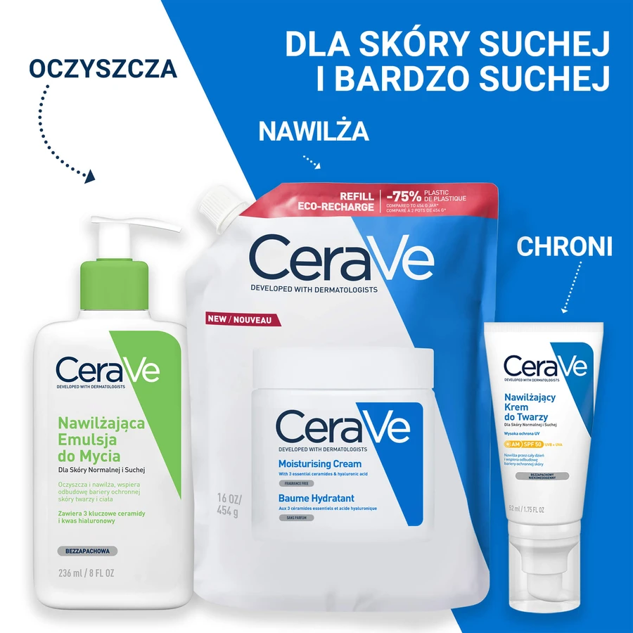 Kit CeraVe, loción hidratante facial y corporal con ceramidas, piel seca y muy seca, 454 g + reserva, 454 g