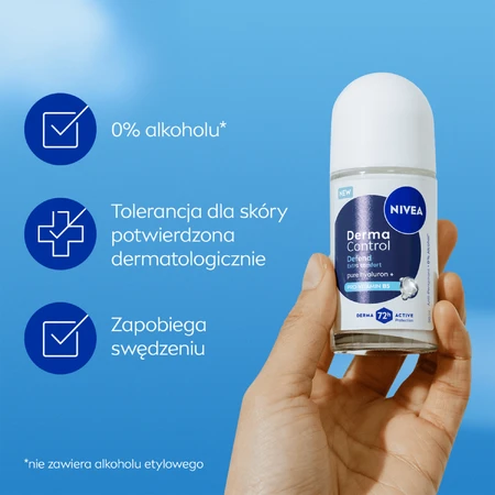 Nivea Derma Control Defend, antitranspiratiemiddel, roll-on, 50 ml