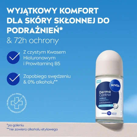 Nivea Derma Control Defend, antitranspiratiemiddel, roll-on, 50 ml