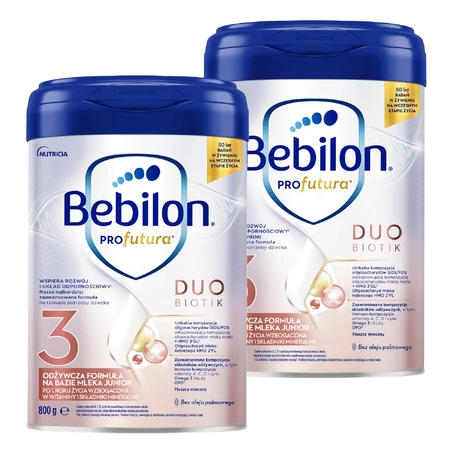 Set Bebilon Profutura DuoBiotik 3, lait maternisé nourrissant, après 1 an, 2 x 800 g