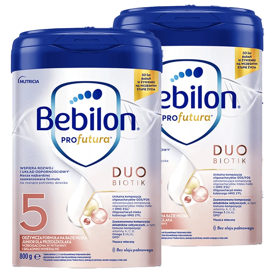 Set Bebilon Profutura DuoBiotik 5, nährstoffreiche Milchnahrung, für Vorschulkinder, 2 x 800 g