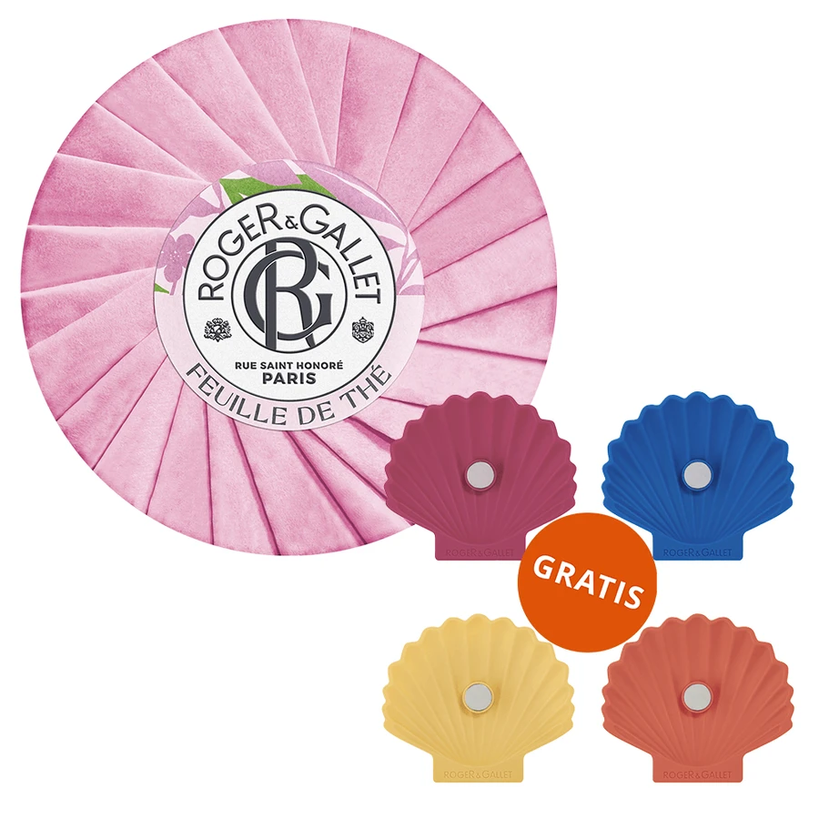 Roger & Gallet Feuille de The, săpun în baton, 100 g + săpunieră gratuită