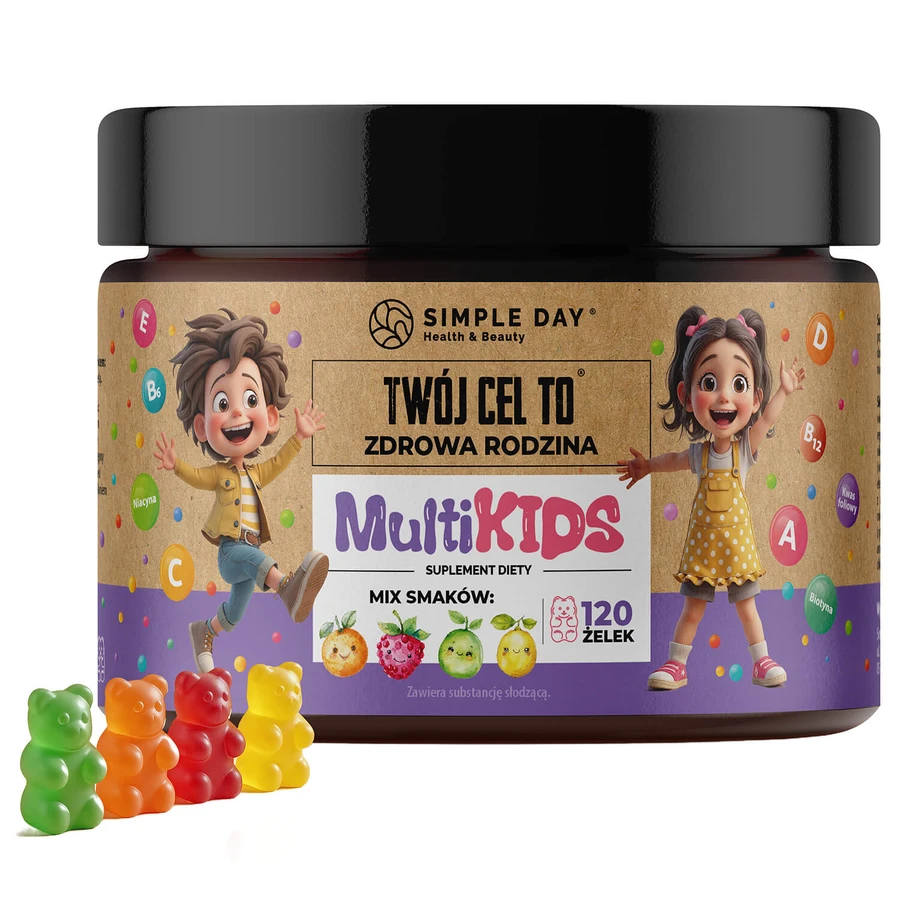 Simple Day MultiKids, jelly beans for children 4 years and older, mix of flavors, 120 pieces