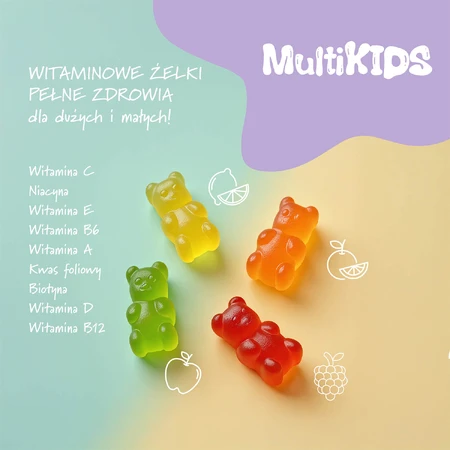 Simple Day MultiKids, jelly beans for children 4 years and older, mix of flavors, 120 pieces
