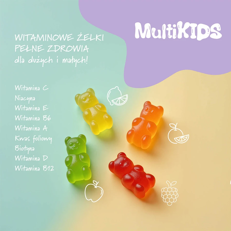 Simple Day MultiKids, jelly beans for children 4 years and older, mix of flavors, 120 pieces