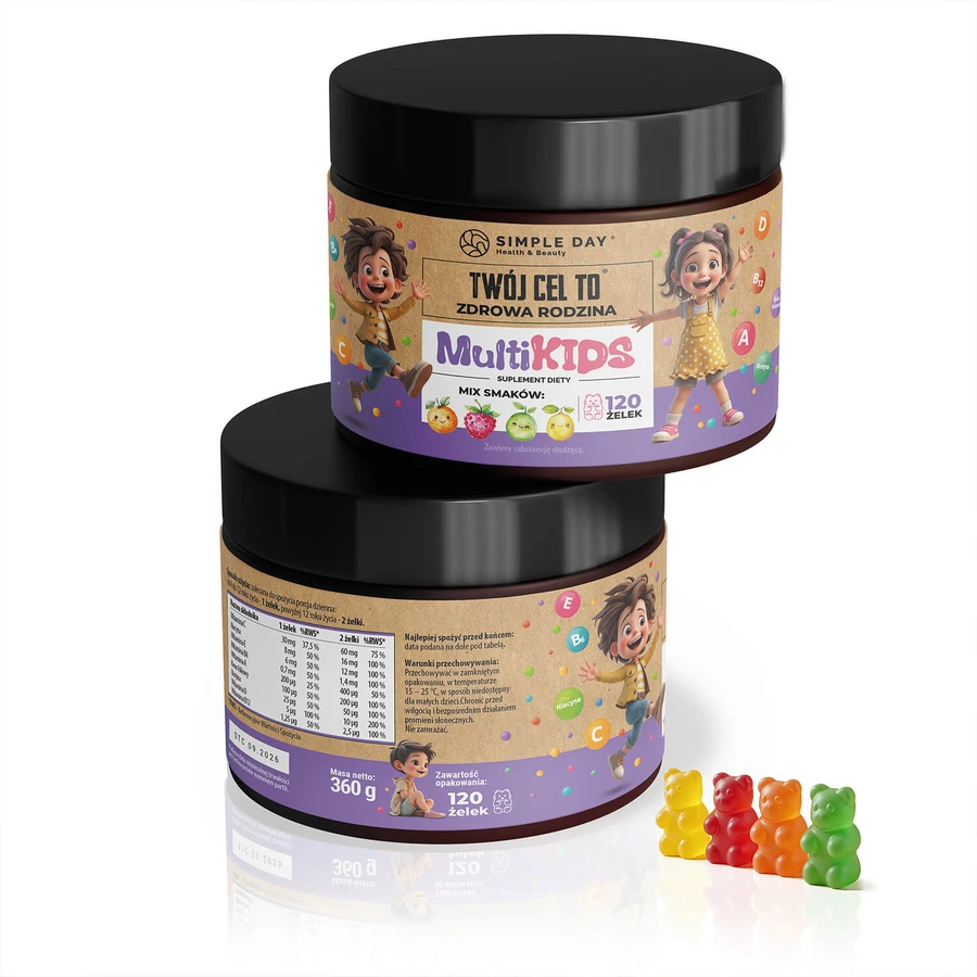 Simple Day MultiKids, jelly beans for children 4 years and older, mix of flavors, 120 pieces