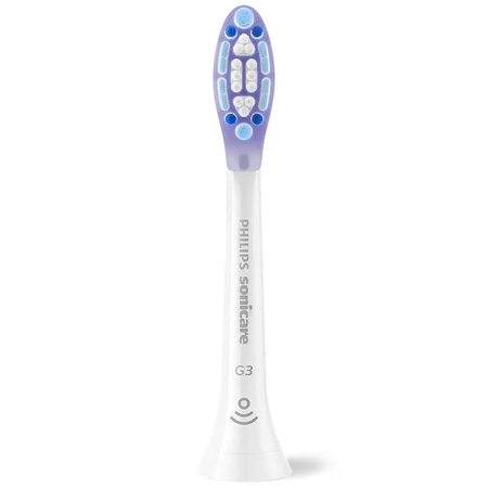 Philips, replacement tips for Sonicare G3 Premium Gum Care sonic toothbrush, white, 2 pieces.