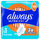 Always Ultra Day, sanitary napkins with wings, Normal, 10 pieces
