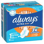 Always Ultra Day, sanitary napkins with wings, Normal, 10 pieces