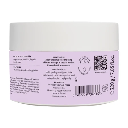 Hagi White Bouquet, suiker lichaamsscrub, 200 g
