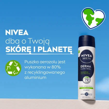 Nivea Men Derma Control Sensitive, antiperspirant, spray, 150 ml