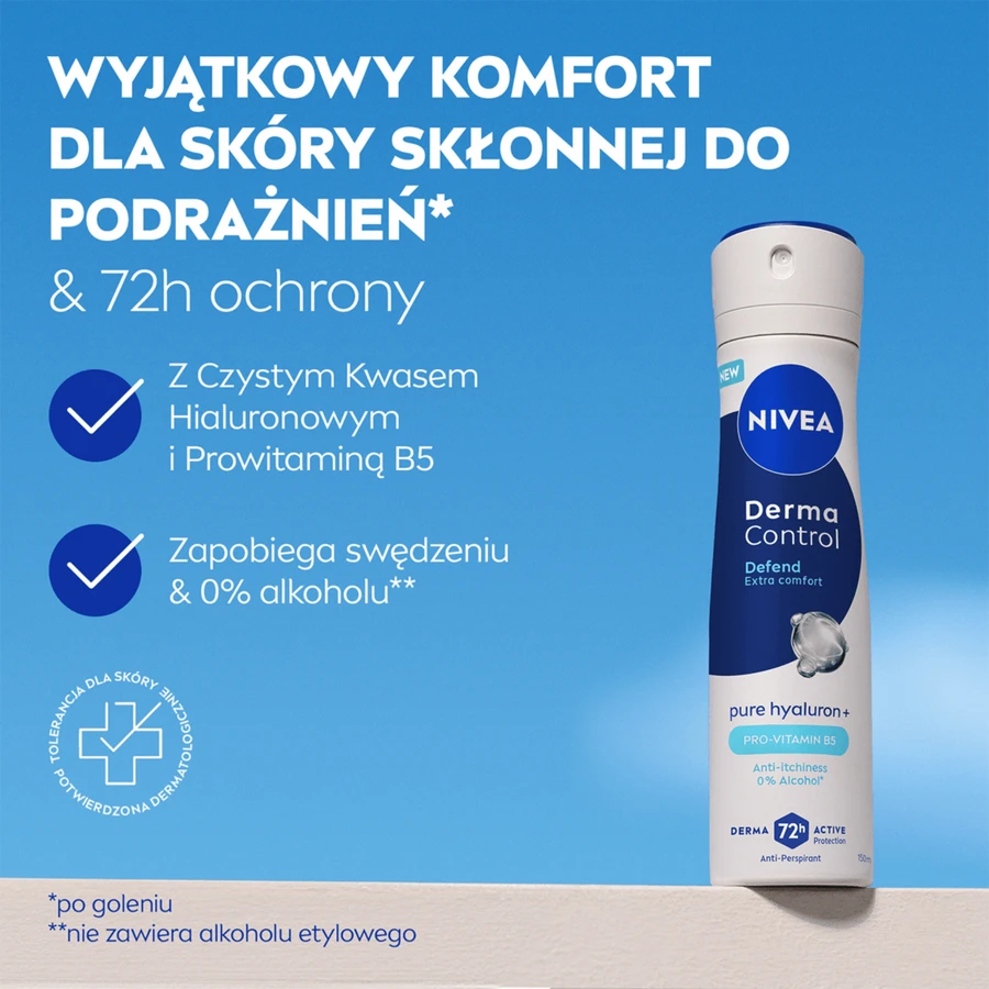 Nivea Derma Control Defend, antitranspirant, spray, 150 ml