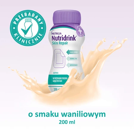 Kit Nutridrink Skin Repair, sabor vainilla, 12 x 200 ml