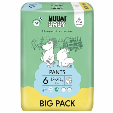Muumi Baby, Windeln, Größe 6, 12-20 kg, 52 Stück