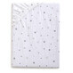 BabyMatex, muslin sheet with elastic band 60 cm x 120 cm, Muslin Design, white with stars