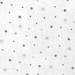 BabyMatex, lenzuolo in mussola con elastico 60 cm x 120 cm, Muslin Design, bianco con stelle