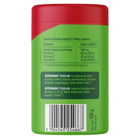 Artresan Move, Geleebohnen, Ananas-Geschmack, 150 g