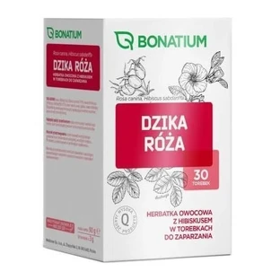 Bonatium Wildrosen-Früchtetee mit Hibiskus, 30 Portionsbeutel