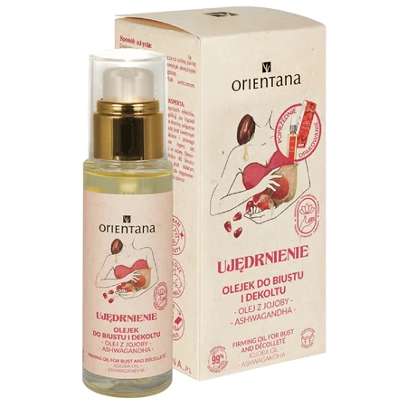 Orientana Straffendes Busen- und Dekolletéöl, Jojobaöl und Ashwagandha, 30 ml