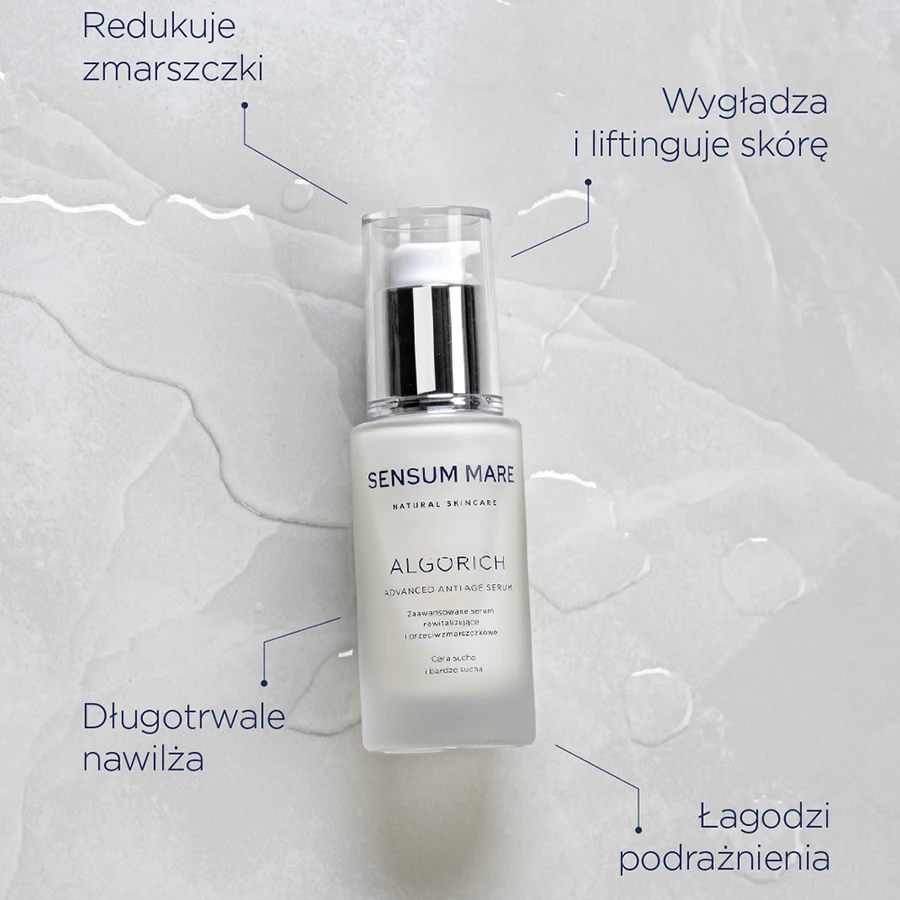 Sensum Mare Algorich, sérum avanzado revitalizante y antiarrugas, pieles secas y muy secas, 30 ml