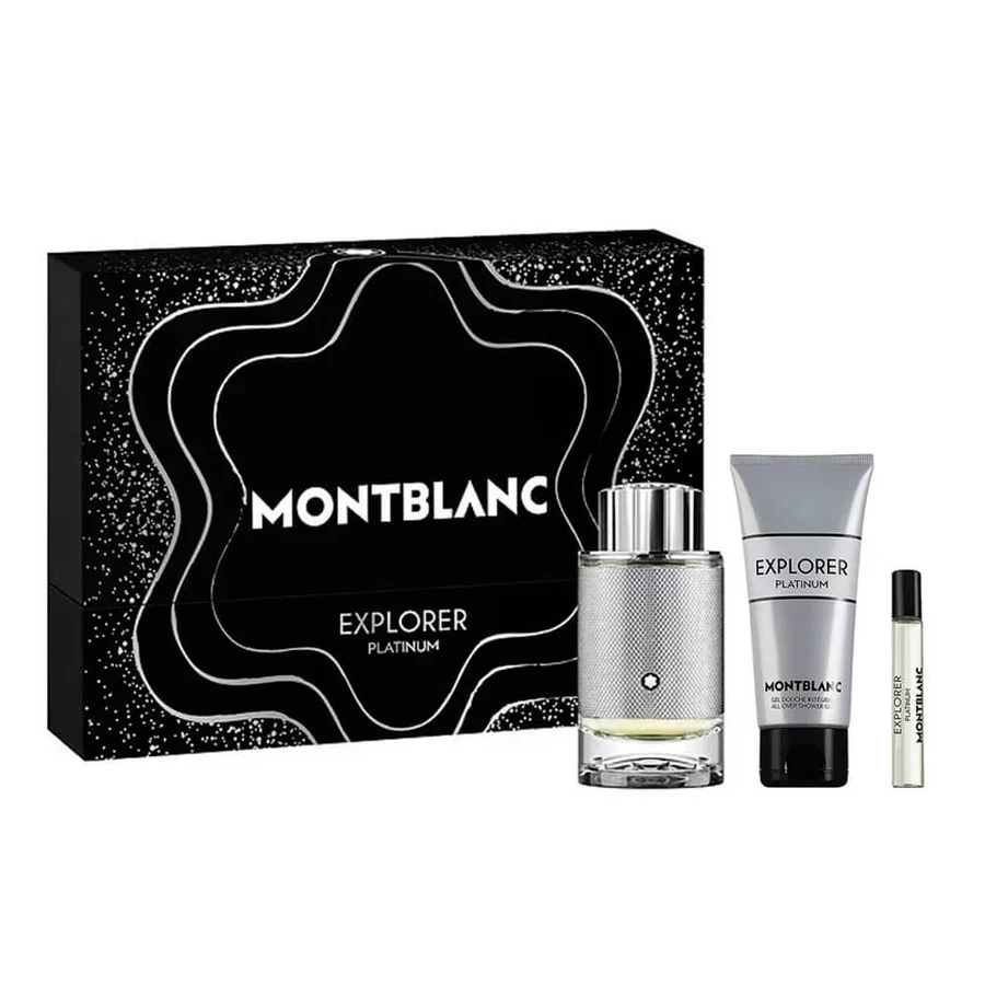 Mont Blanc Explorer Platinum Set Eau de Parfum, 100 ml + Eau de Parfum Miniatuur, 7.5 ml + Douchegel, 100 ml