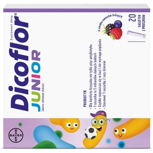 Dicoflor Junior, für Kinder ab 3 Jahren und Erwachsene, Waldfruchtgeschmack, 20 Beutel