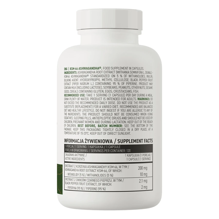 OstroVit KSM-66 Ashwagandha, 120 capsules