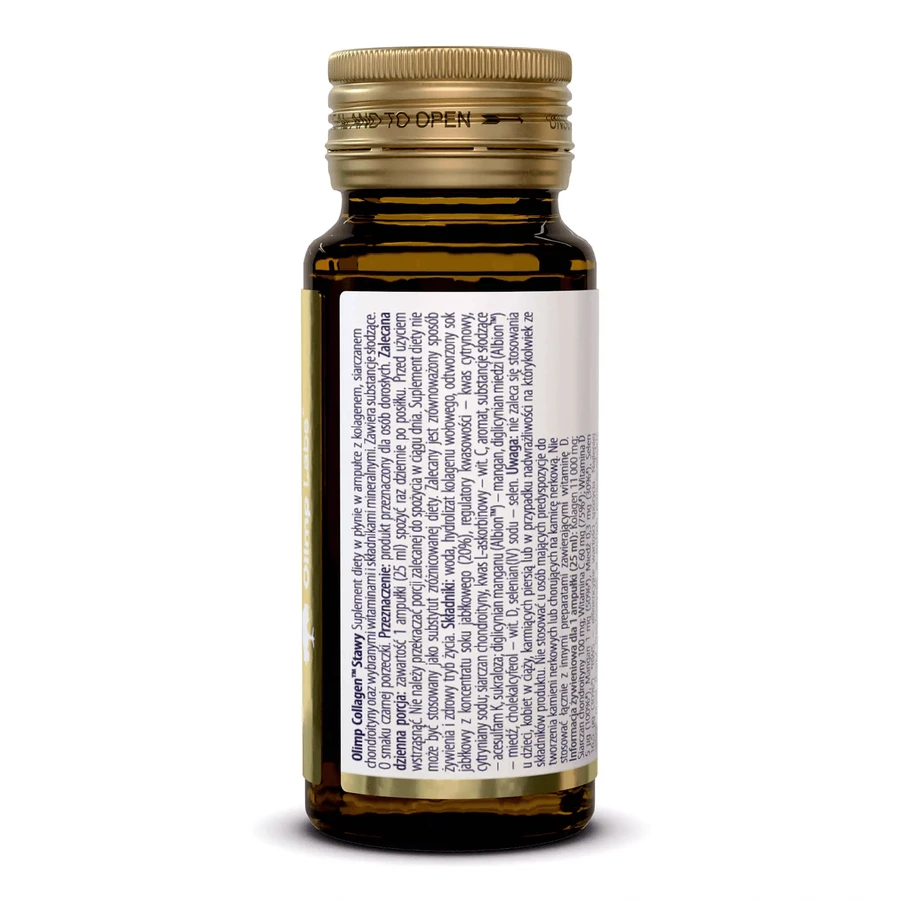 Olimp Collagen Stawy Shot, glazen ampul, zwarte bessensmaak, 25 ml