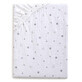 BabyMatex, muslin sheet with elastic band 60 cm x 120 cm, Muslin Design, white with cars