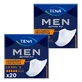 Tena Men Active Fit set, anatomical insoles for men, Level 3, 2 x 20 pieces