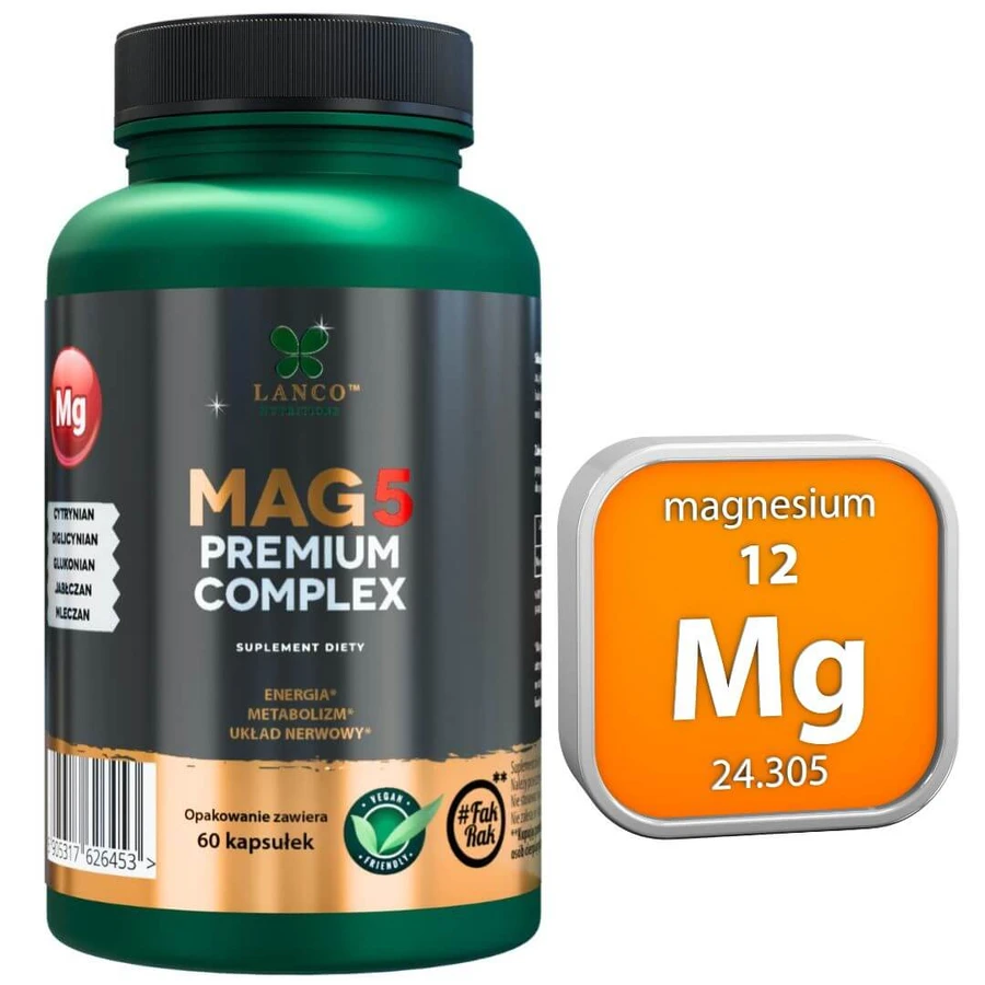 Lanco Nutritions Mag5 Premium Complex, 60 cápsulas