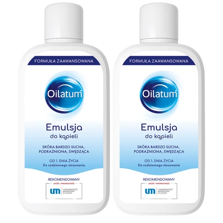 Set Oilatum Advanced Formula, bademulsie, vanaf dag 1 van het leven, 2 x 400 ml