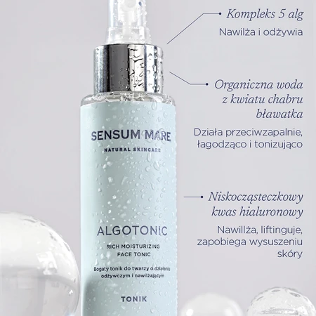 Sensum Mare Algopure, tónico facial rico, 200 ml