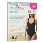 Masmi Reuse, menstrual one-piece swimsuit, UPF 50+ black, size L