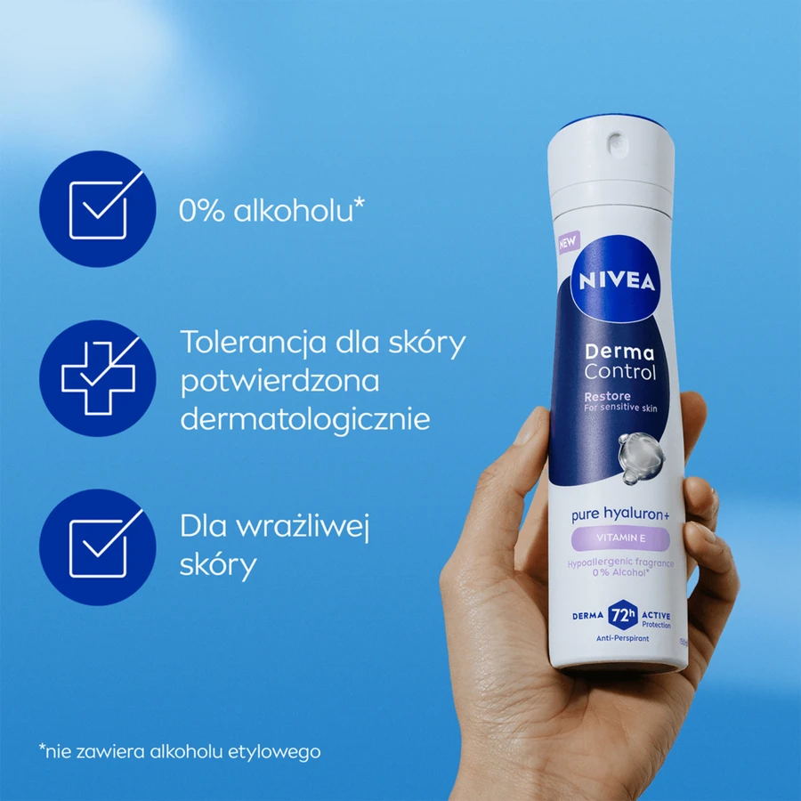 Nivea Derma Control Restore, Antitranspirant, Spray, 150 ml