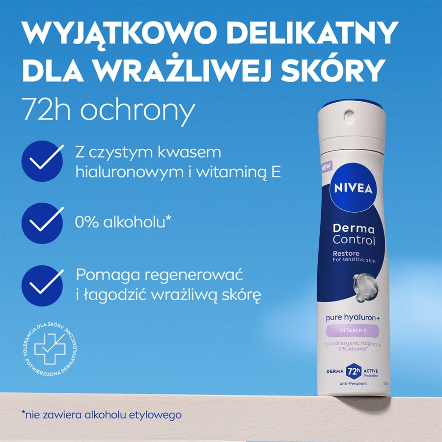 Nivea Derma Control Restore, Antitranspirant, Spray, 150 ml