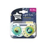 Tommee Tippee Night Time Schnuller 18-36m, 2 Stück.