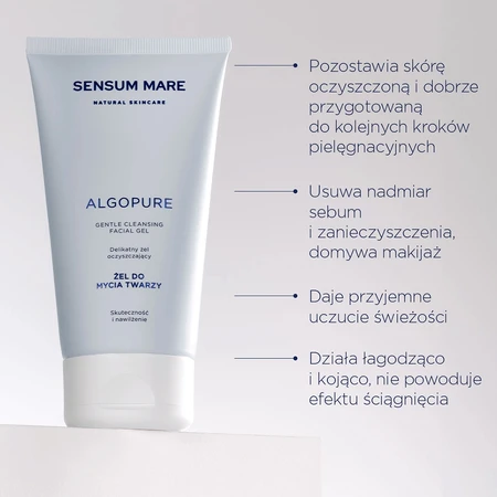 Sensum Mare Algopure, gentle face wash gel, 150 ml