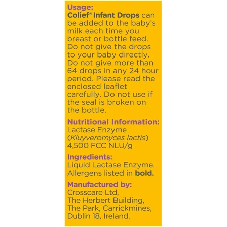 Lactase enzyme drops, Infant drops, 15 ml, Colief