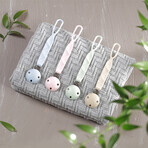 BabyOno, etiqueta de silicona para chupete, rosa BabyOno, etiqueta de silicona para chupete, rosa