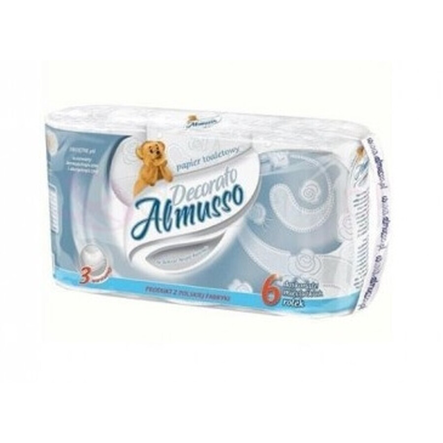 Buy Almusso, Decorato Toilet paper, grey, 6 rolls Almusso, Decorato Toilet paper, grey, 6 rolls