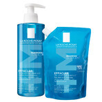 La Roche-Posay Effaclar kit, gel nettoyant pour peaux grasses et sensibles, 400 ml + réserve, 400 ml La Roche-Posay Effaclar kit, gel nettoyant pour peaux grasses et sensibles, 400 ml + réserve, 400 ml