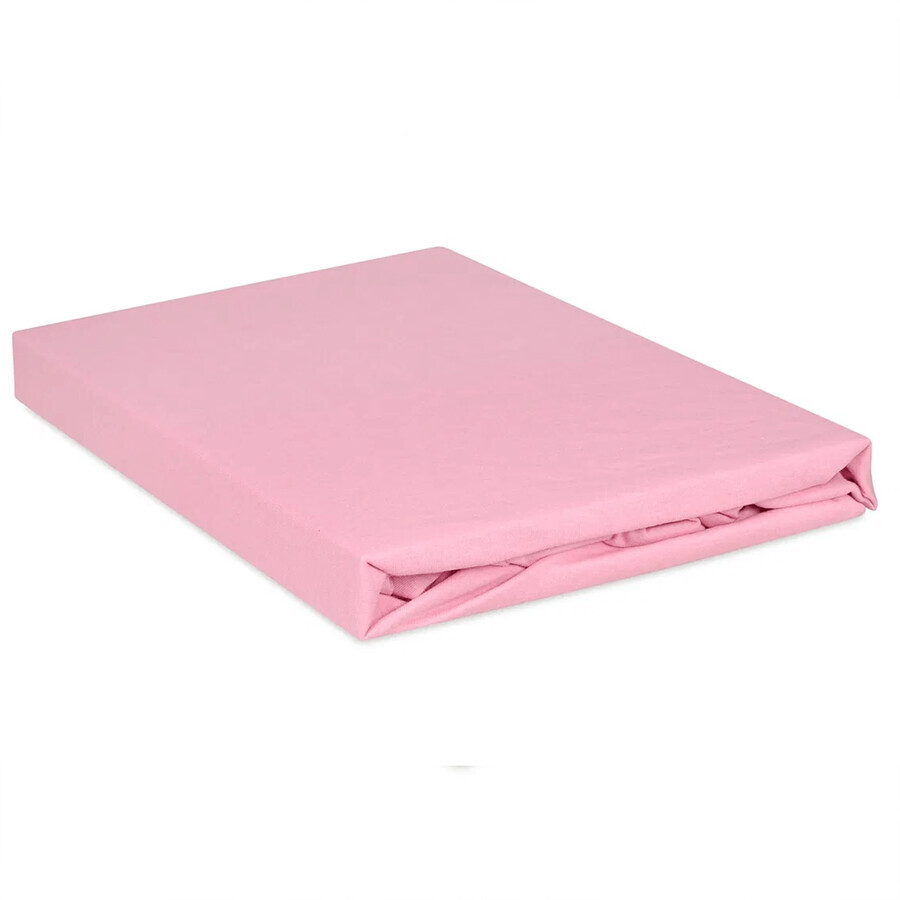 BabyMatex, lenzuolo in jersey con elastico, 60 cm x 120 cm, rosa