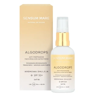 Sensum Mare Algodrops Satin, emulsión satinada antifotoenvejecimiento, FPS 50+, 50 ml