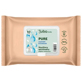 Luba Eco Family, feuchtes Toilettenpapier, rein, 50 Stück