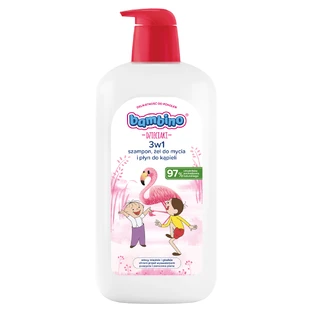 Bambino Kids, 2-in-1 body and hair wash gel, flamingo, from 1 year, 1 l