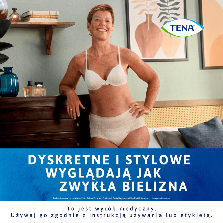 Tena Lady Pants Creme, absorbent panties, size L, 95-130 cm, Plus, 8 pieces